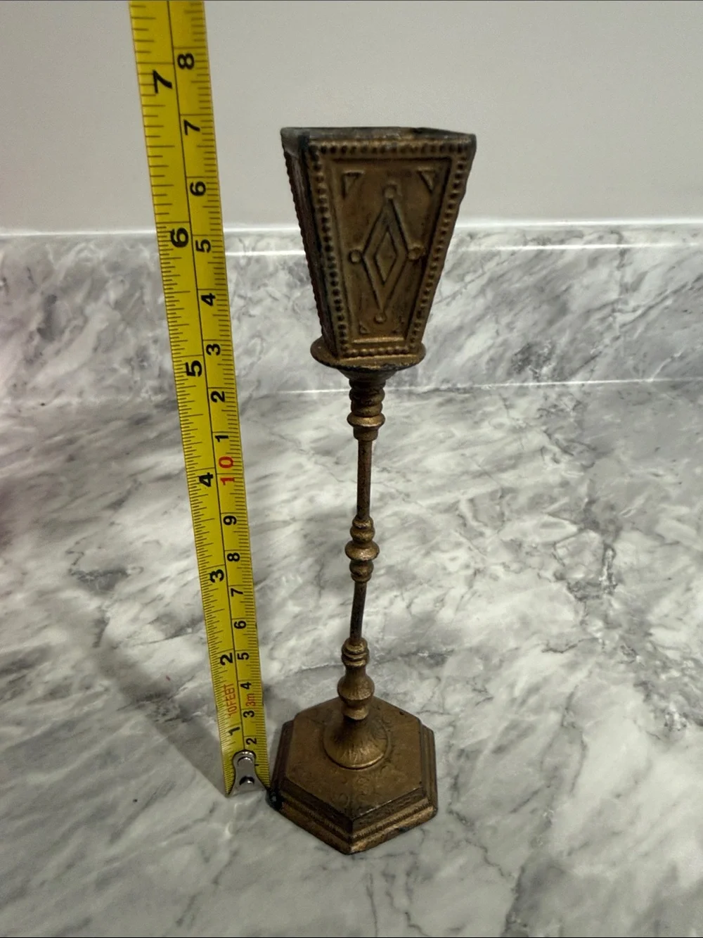 Vintage French Brass Candlestick Holder Made in France Mid Century Decor